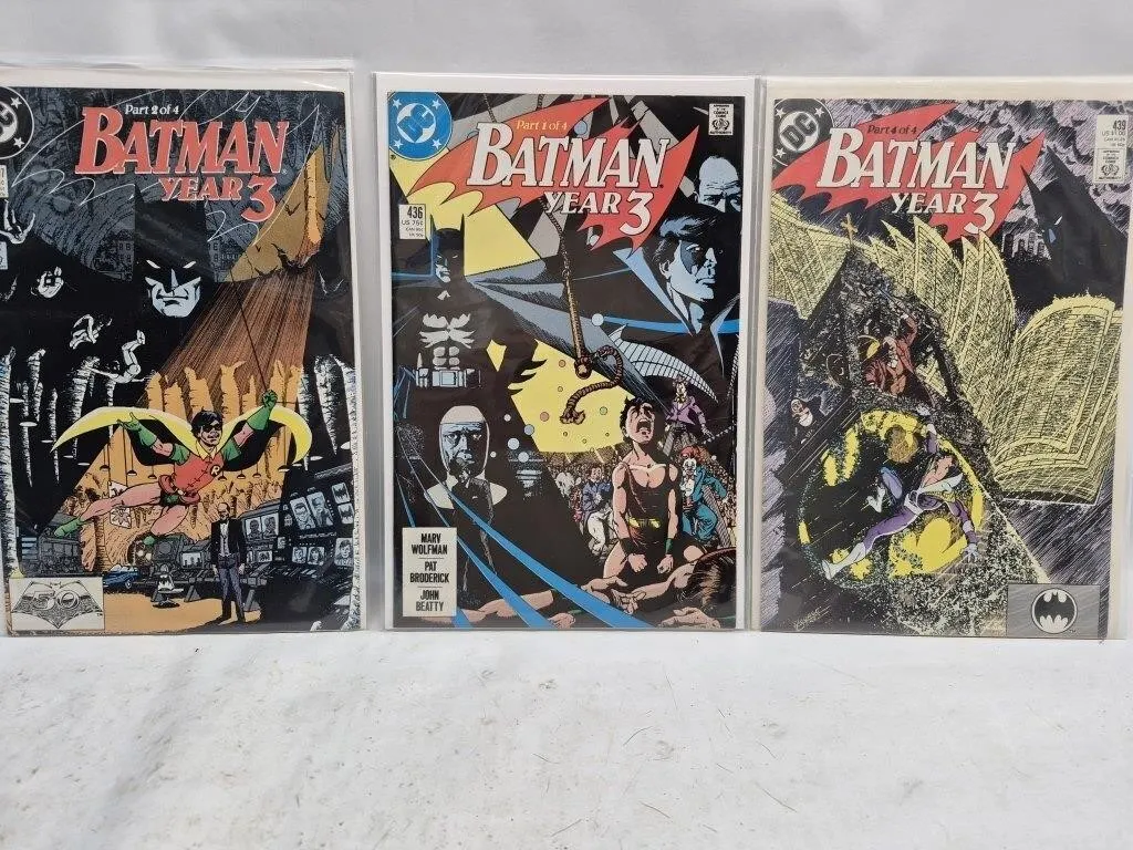 Batman Year 3 Comic Set, Parts 1-4 (#436, 437,