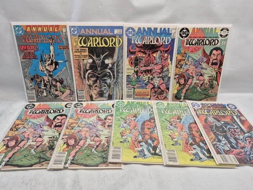 DC Warlord Annual Comics Lot (9 Issues)