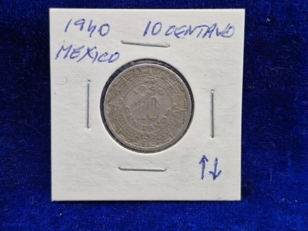 1940 Mexico 10 Centavos Coin