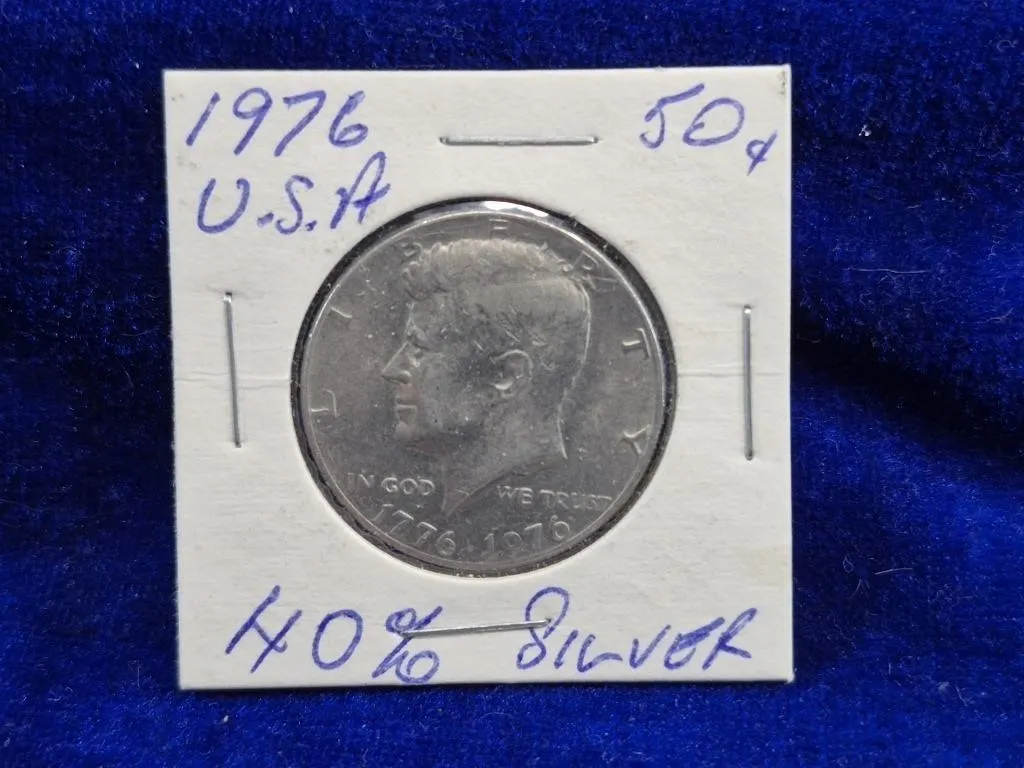 1976 Bicentennial Kennedy Half Dollar 40% Silver