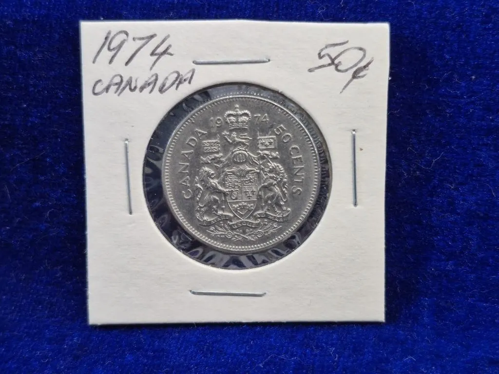 1974 Canada 50 Cents Coin