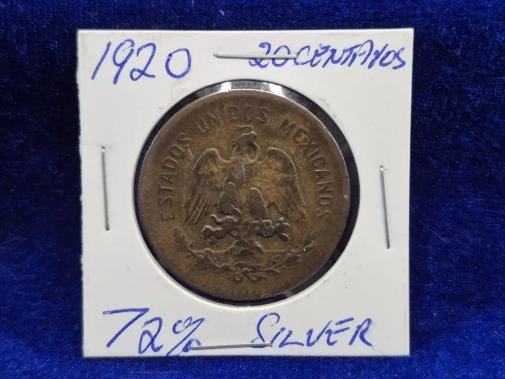 1920 Mexico 20 Centavos Coin