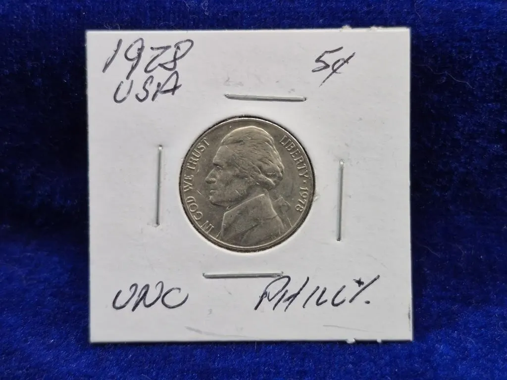 1978 Jefferson Nickel - Philadelphia UNC