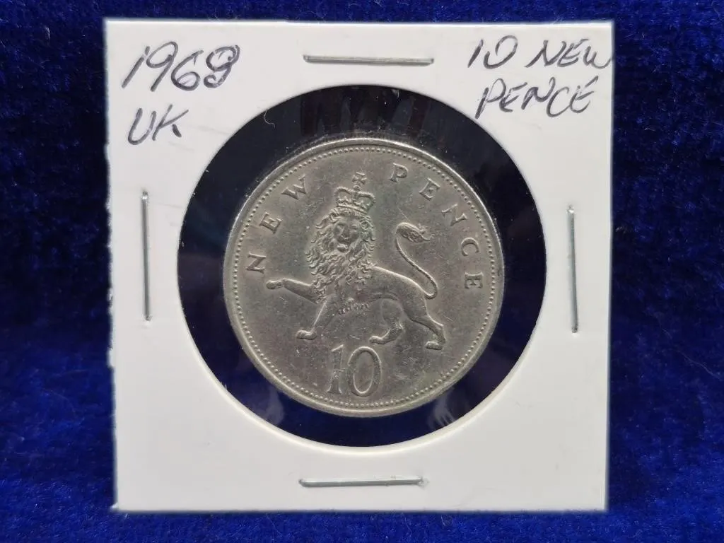 1968 & 1969 UK 10 New Pence Coins