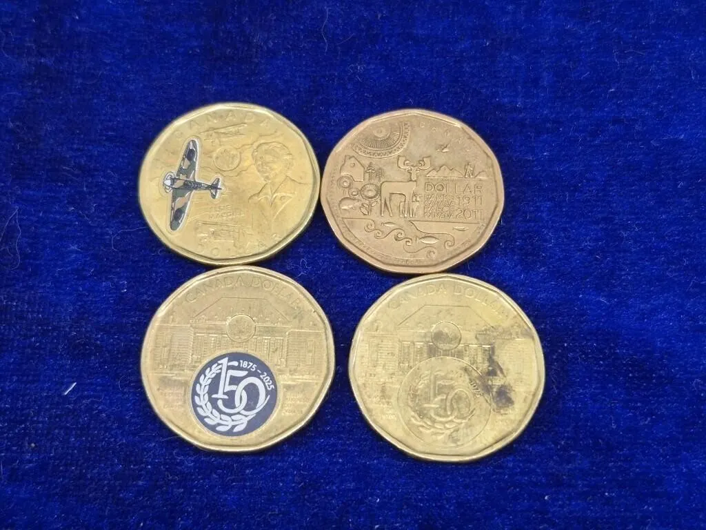 Lot of 4 Canada Commemorative Dollar Coins