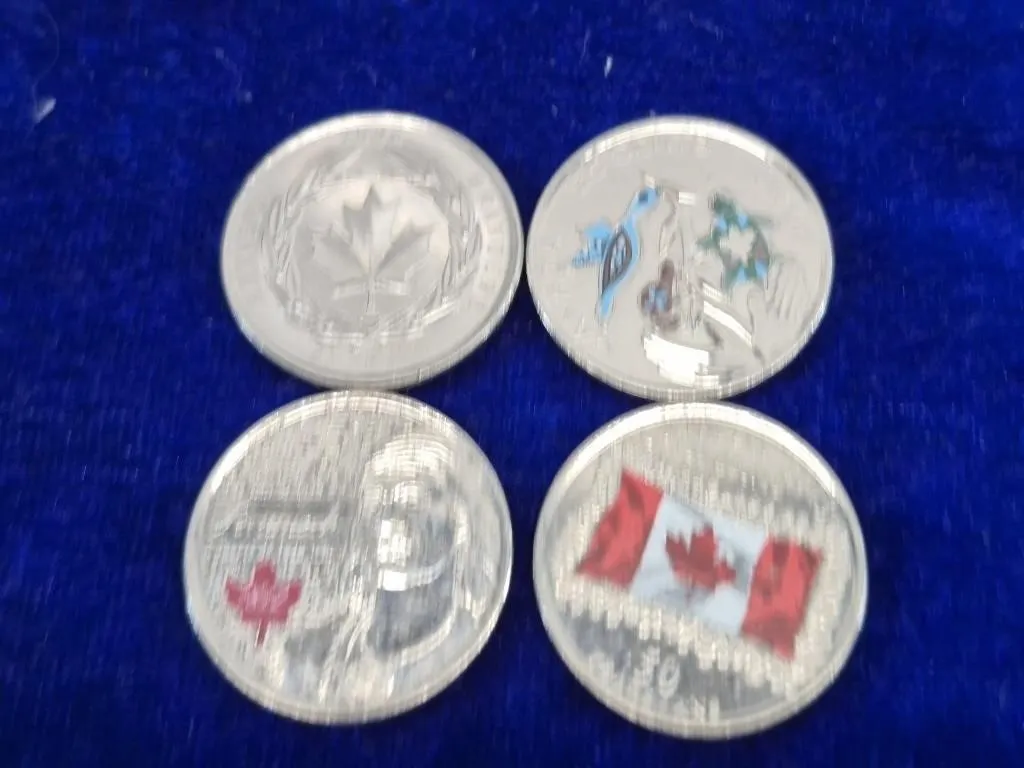 Canada 25-Cent Commemorative Coins (4)