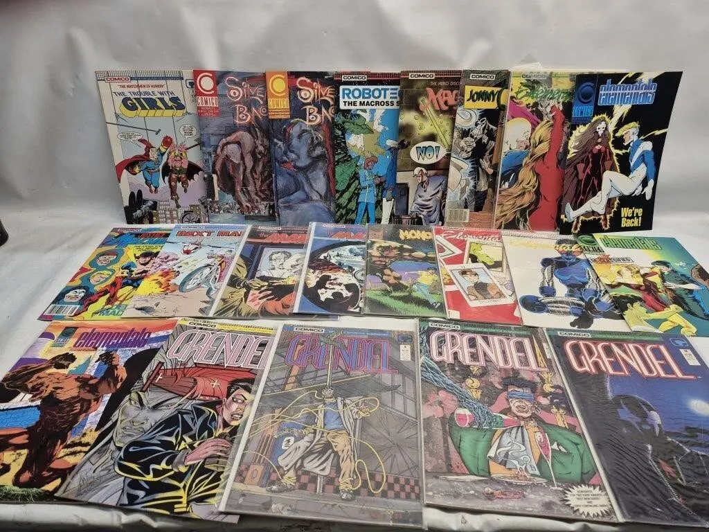 Comico Comics Lot: Elementals, Grendel,