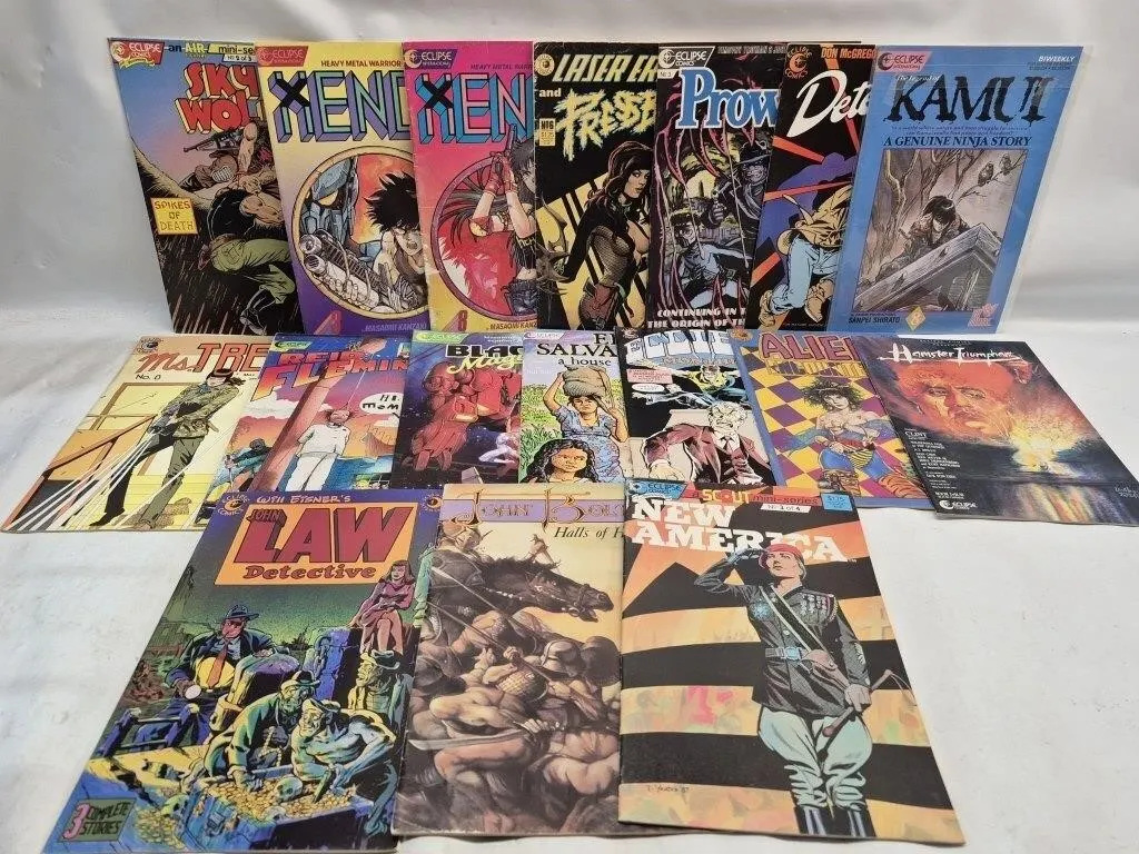 Eclipse Comics Lot: Xenon, Prowler, Kamui & More