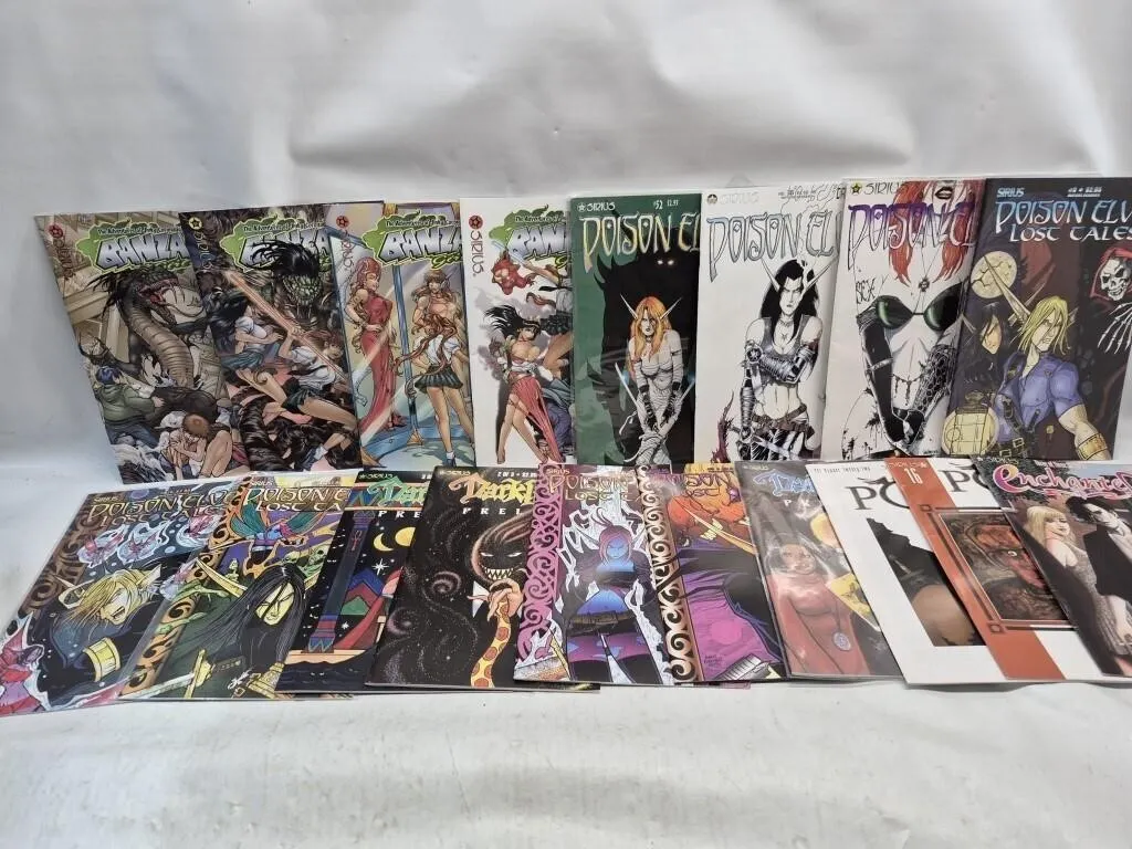 Sirius Comics Lot: Banzai Girl, Poison Elves,