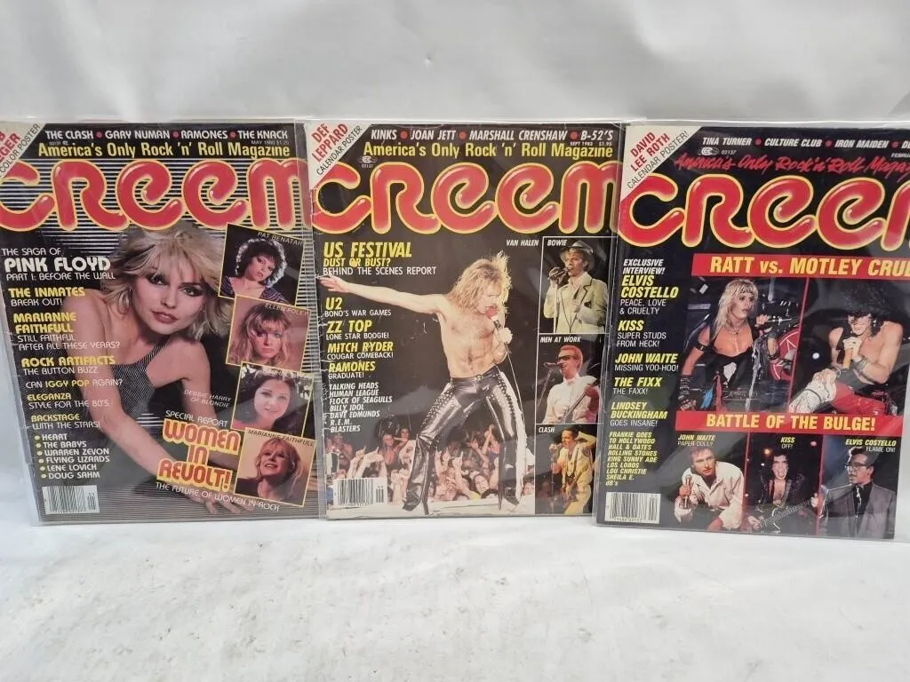 Creem Magazine Lot – 3 Issues (1980-1985)