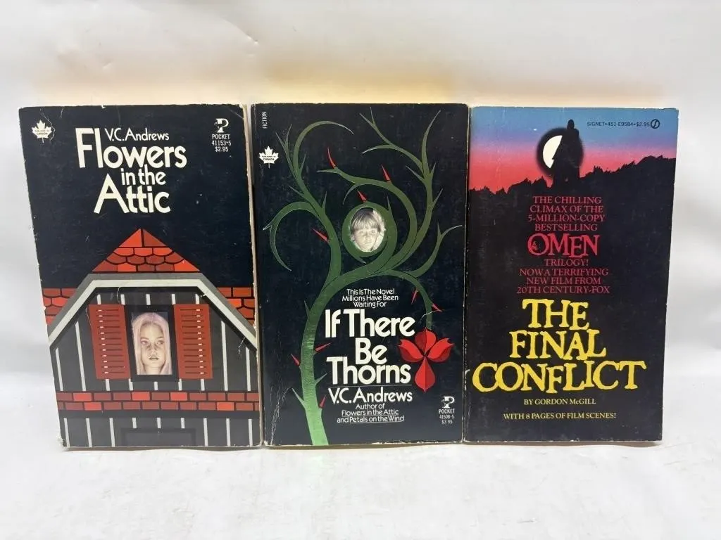 V.C. Andrews & Omen Paperback Book Lot (3)