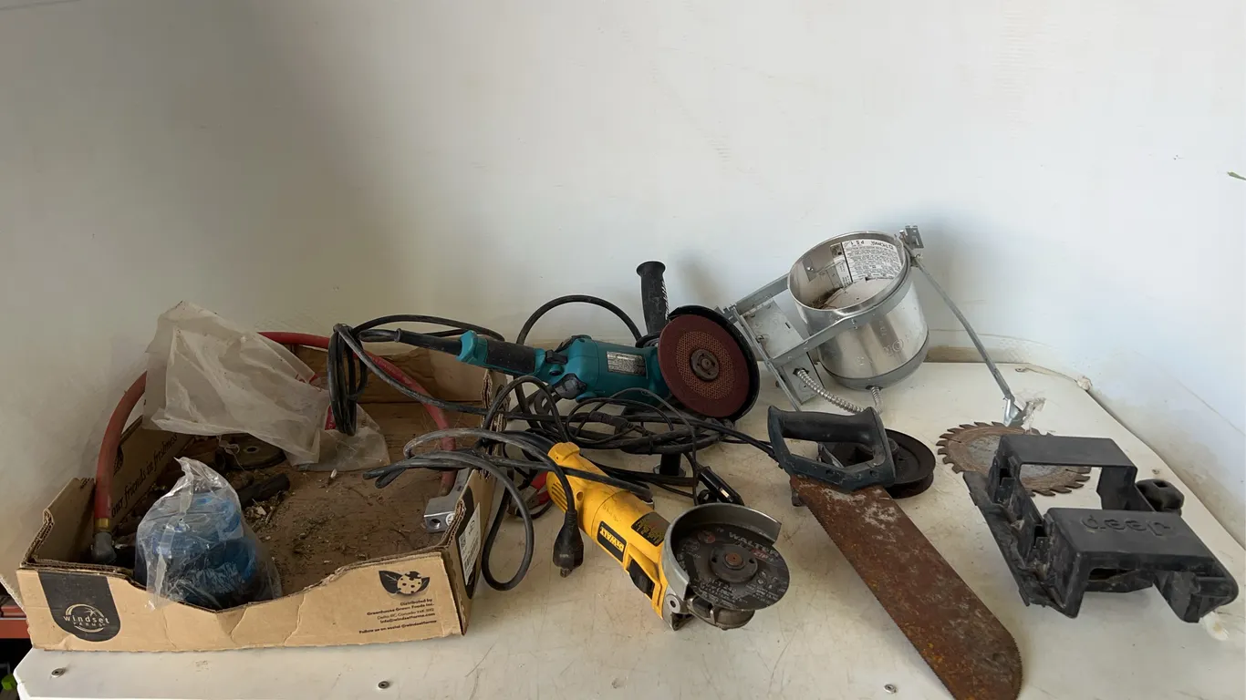 Grinder, Hand Saw & Shop Tools