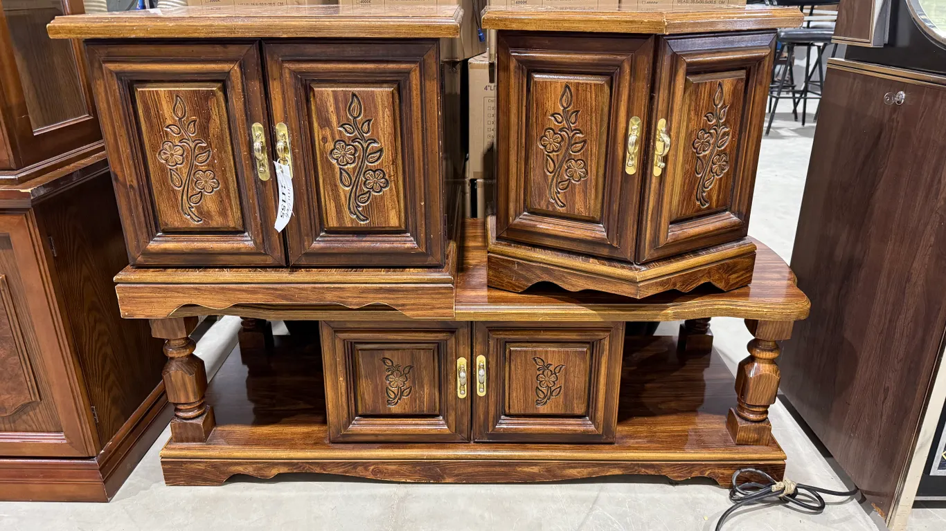 Wooden Coffee Table and 2 Side Tables - Matching Set