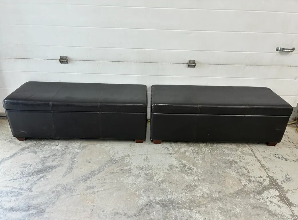 Leather Benches - Must Take 2 Times the Bid Price
