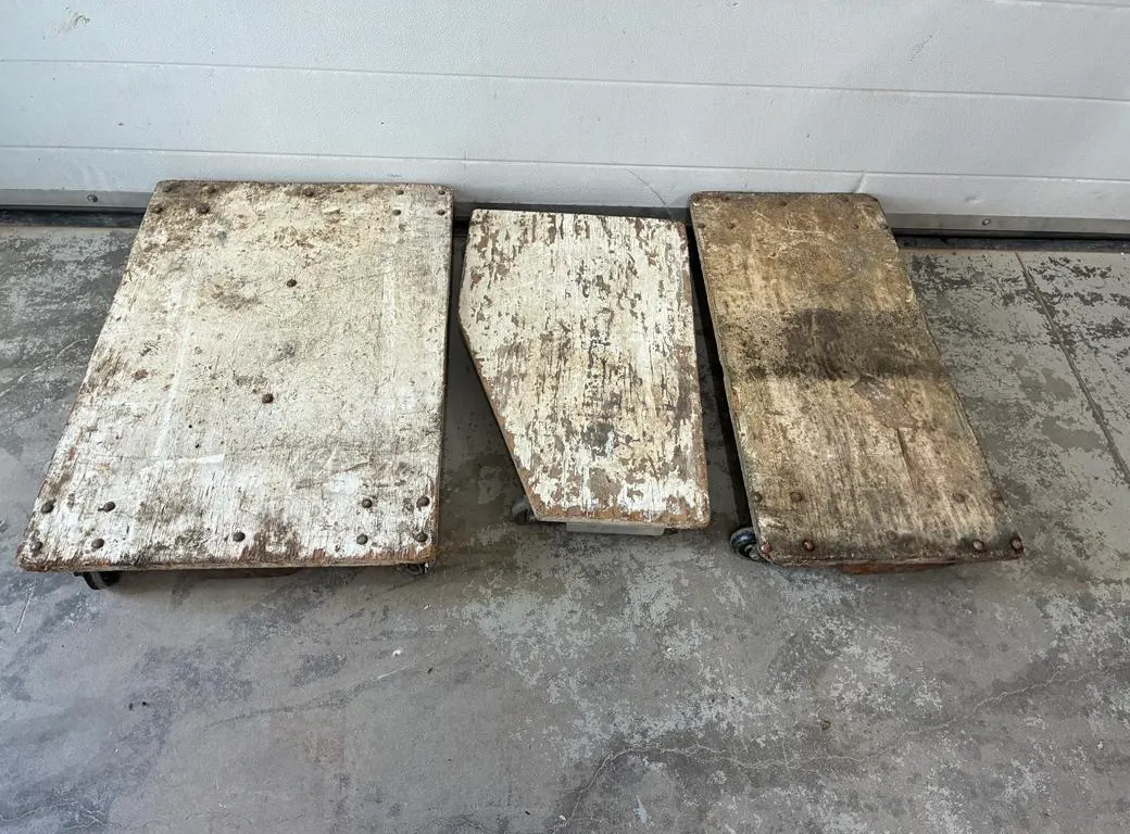 Wood Rolling Carts - Must Take 3 Times the Bid Price