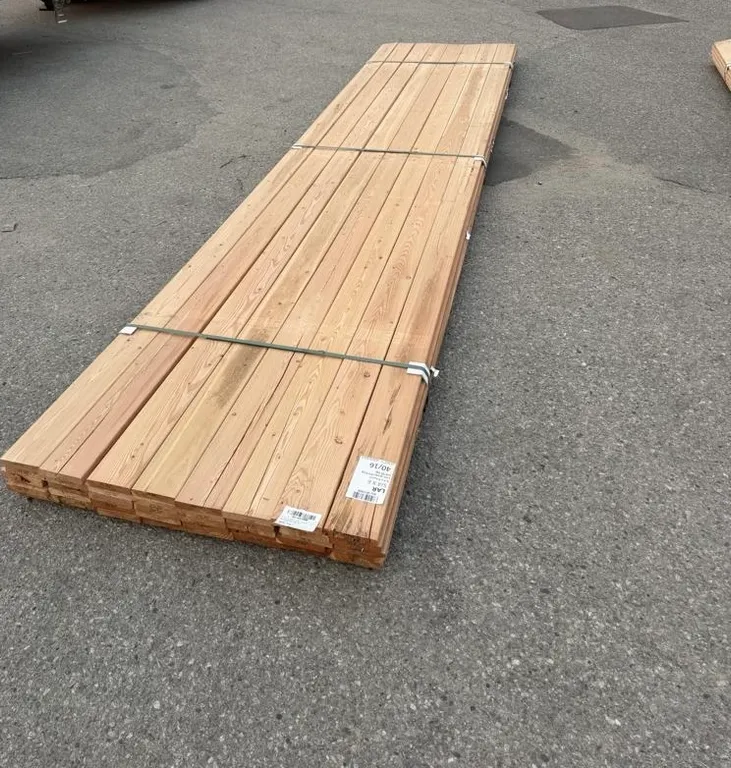 5/4 x 6 Larch – Low Grade S4S Decking — 40 pcs, 16’-401815