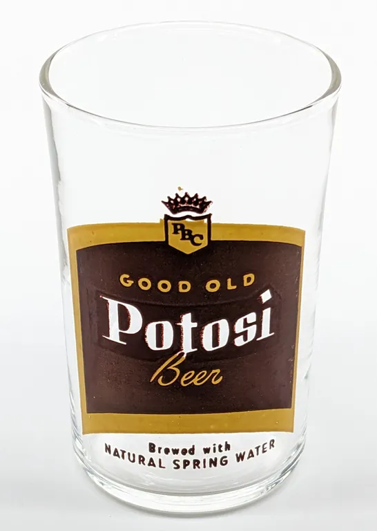 GOOD OLD POTOSI BEER DRINKING GLASS WISCONSIN