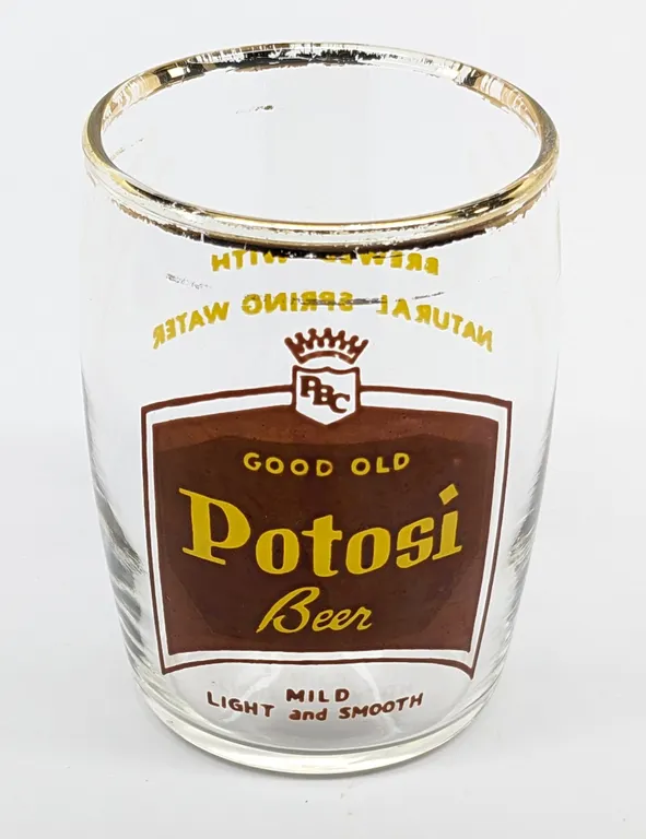 GOOD OLD POTOSI BEER DRINKING GLASS WISCONSIN