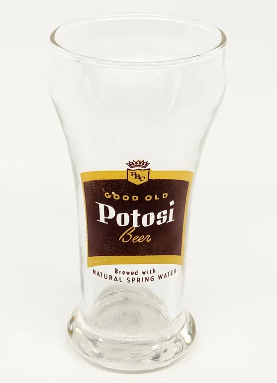 GOOD OLD POTOSI BEER DRINKING GLASS WISCONSIN