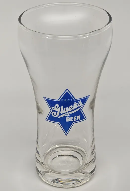 ENJOY GLUEKS BEER DRINKING GLASS MINNEAPOLIS MINNESOTA