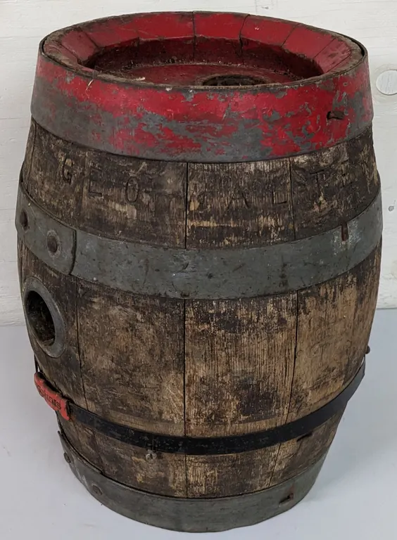WOOD BEER KEG GEO WALTER BREWING APPLETON WISCONSIN