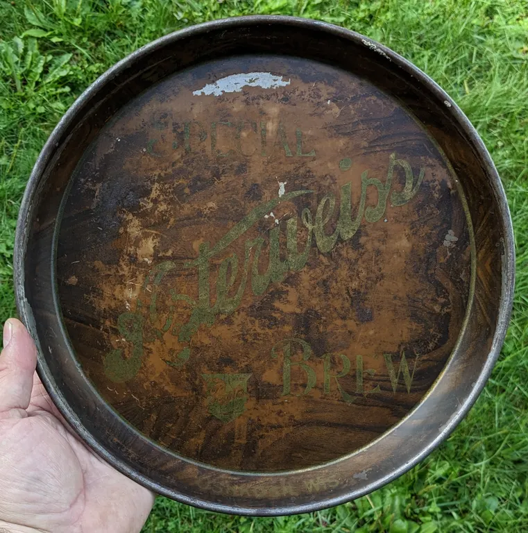 PRE PROHIBITION BEER TRAY SPECIAL ASTERWEISS BREW PEOPLES BREWING CO OSHKOSH WISCONSIN