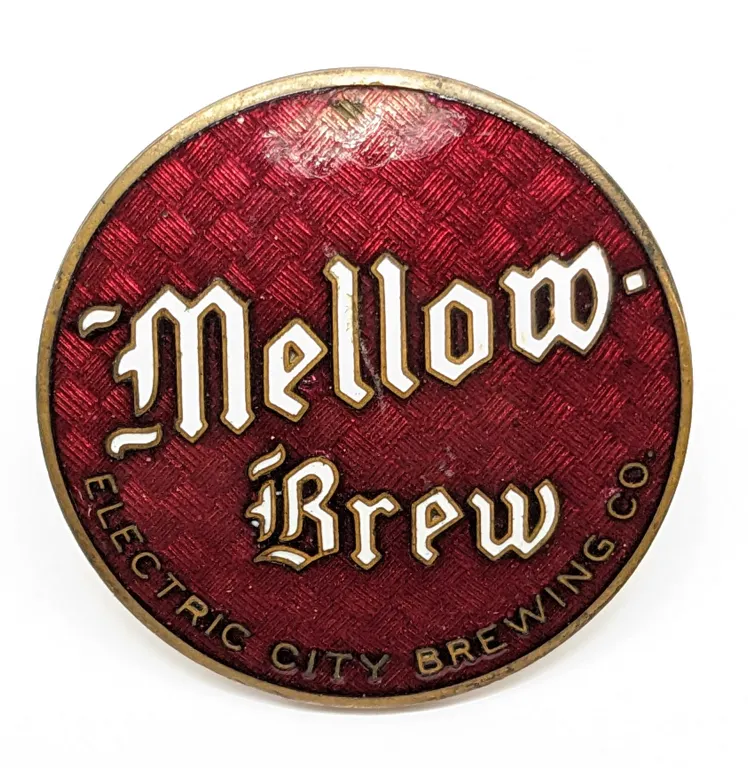 BALL TAP KNOB HANDLE INSERT MELLOW BREW BEER ELECTRIC CITY BREWING KAUKANA WISCONSIN