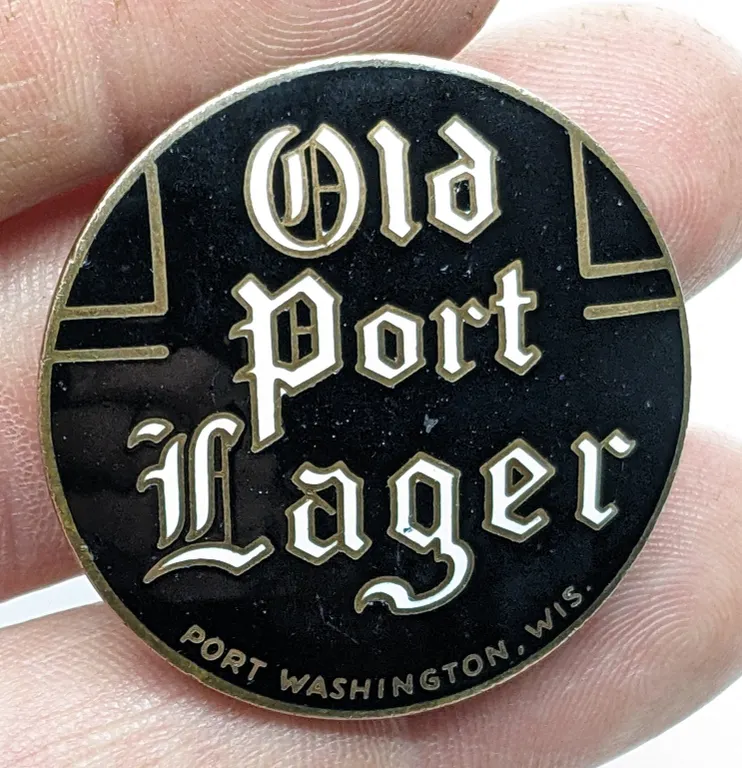 BALL TAP KNOB HANDLE INSERT OLD PORT LAGER BEER PORT WASHINGTON WISCONSIN