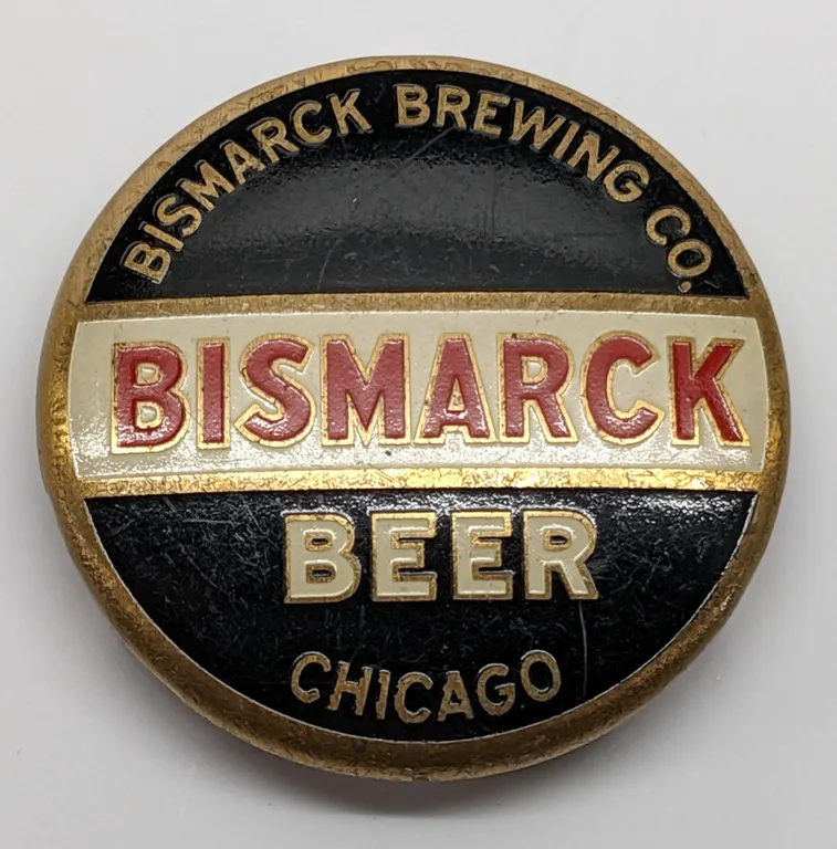 BALL TAP KNOB INSERT BISMARCK BEER CHICAGO ILLINOIS