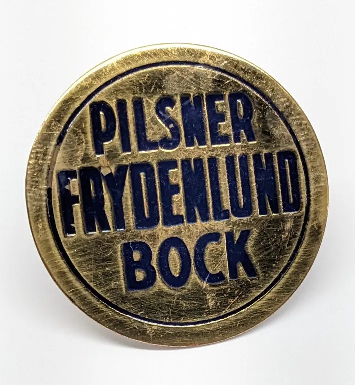 BALL TAP KNOB INSERT FRYDENLUND PILSNER BOCK BEER (OSLO NORWAY)
