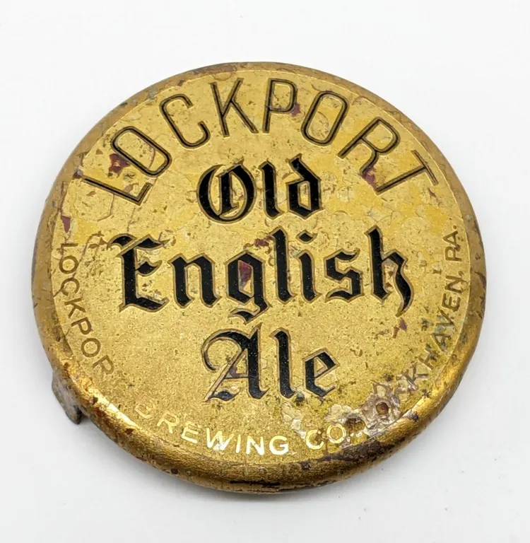 BALL TAP KNOB INSERT OLD ENGLISH ALE BEER LOCKPORT BREWING LOCKHAVEN PENNSYLVANIA