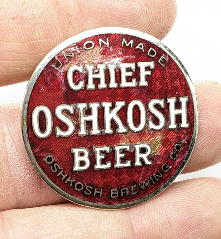 BALL TAP KNOB HANDLE INSERT CHIEF OSHKOSH BEER WISCONSIN