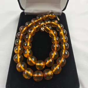 9kt Gold Clasp Amber Necklace