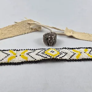 Native American sterling silver Ring with headband
