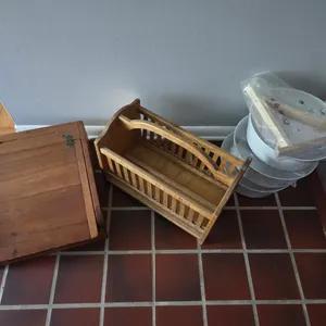 Ikea Hanging baskets, Magazine Rack, writing lap desk