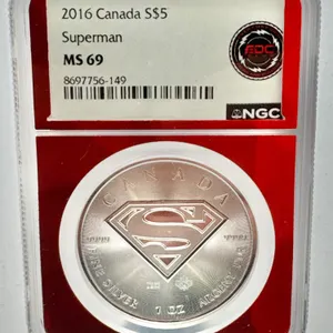 2016 Canada $5 Superman 1oz Silver Coin MS69
