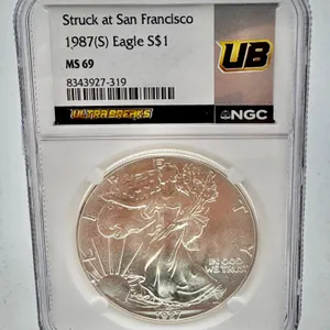 1987(S) Silver Eagle $1 NGC MS69