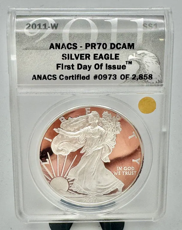 2011-W Silver Eagle PR70 DCAM ANACS Certified