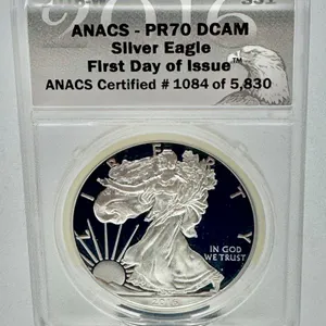 2016-W Silver Eagle PR70 DCAM First Day ANACS