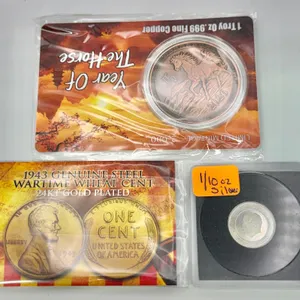 Silver Guinea, Copper Round, Gold-Plated Cent