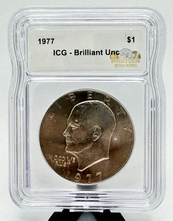 1977 Eisenhower Dollar ICG Brilliant UNC