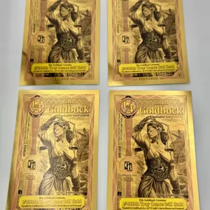 4 Idaho 1/4 Goldback 24K Gold Notes