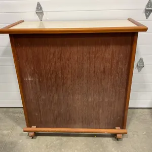 Vintage Mobile Bar Cabinet on Casters