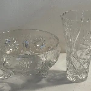 Bohemia Cut Crystal Decorative Pieces – 3 Pieces