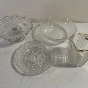 Assorted Vintage Glass Serving Pieces – 4 Pieces