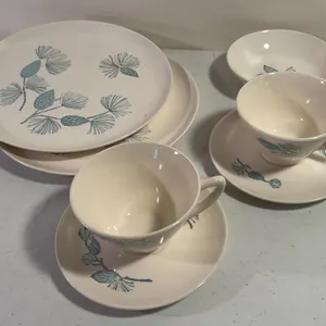7-Piece Marcrest "Blue Spruce" Dinnerware Collection
