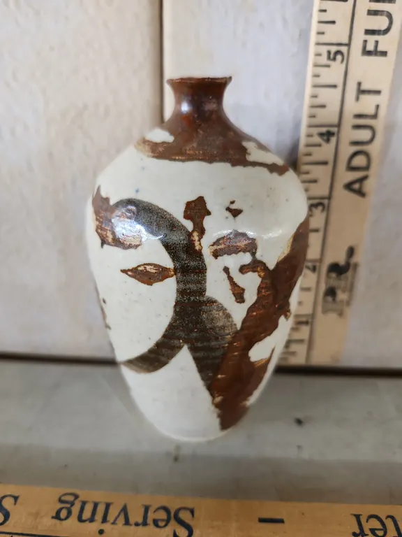 Vintage Small Hand Thrown Studio Pottery Bud Vase 4.5" Tall