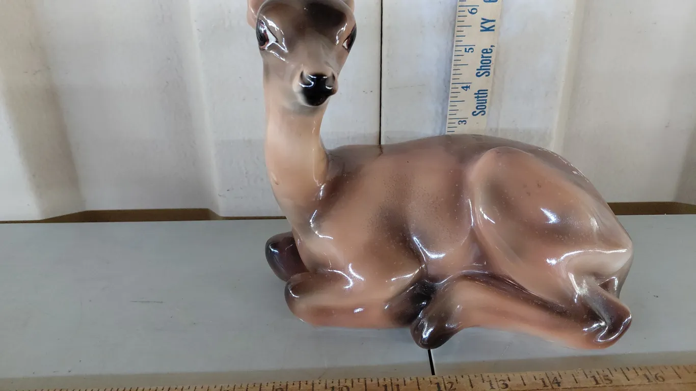 Vintage Ceramic Deer Figure 8.5"X4.5"X7"