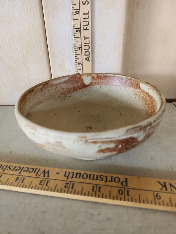 Vintage Handcrafted Stoneware/Pottery Bowl 7"X2.5"