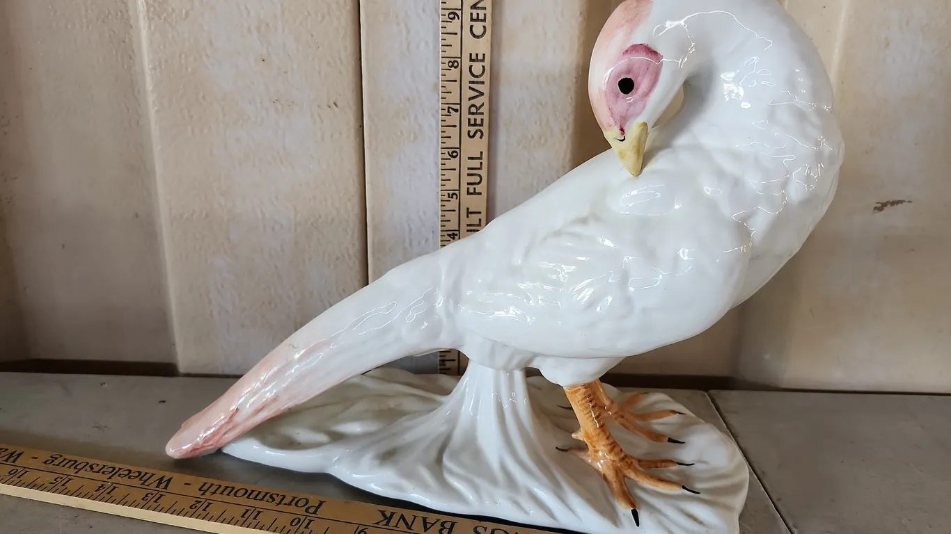 Vintage Nora Fenton Hand Painted Italian Ceramic Pheasant Statue 11.5"X5"X9"